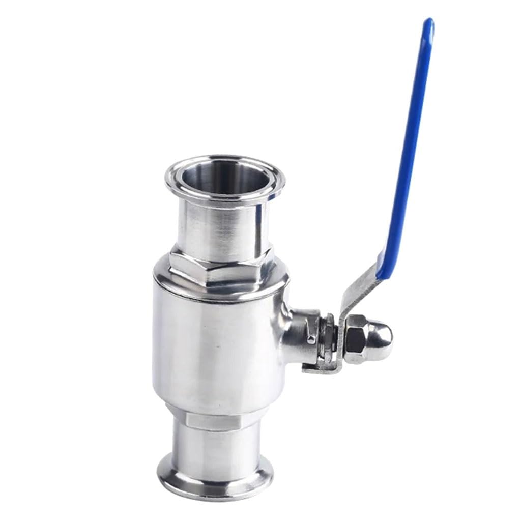 valvola a sfera, valvola a sfera in acciaio inox, Valvola a sfera a caricamento rapido diritta sanitaria in acciaio inossidabile da 1 pezzo, valvola a collegamento rapido con fibbia ad apertura rapida