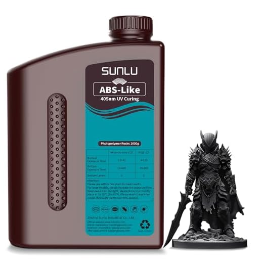 ⚡ SUNLU Upgraded 2KG ABS Like Resin with Enhanced Strength and Toughness, High Compatibility 3D Printer Resin, 2000G Black