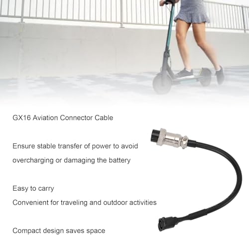 Conector Aviation GX16 4 Pin Macho a Hembra Cable Silicona miniatura 7