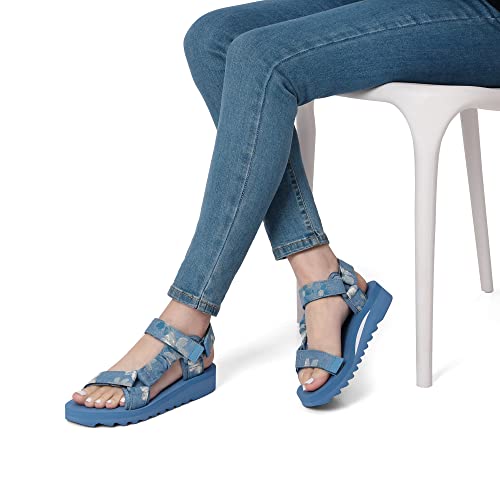 Dream Pairs Women's Comfortable Hiking Sandals Sport Walking Summer Beach Outdoor Light Weight Water Sandals Sdsa224W, Light Blue Denim, Size 8 #TOP4