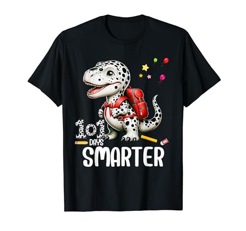 101 Days Of School Smarter Student Cute T Rex Dinosaurier T-Shirt