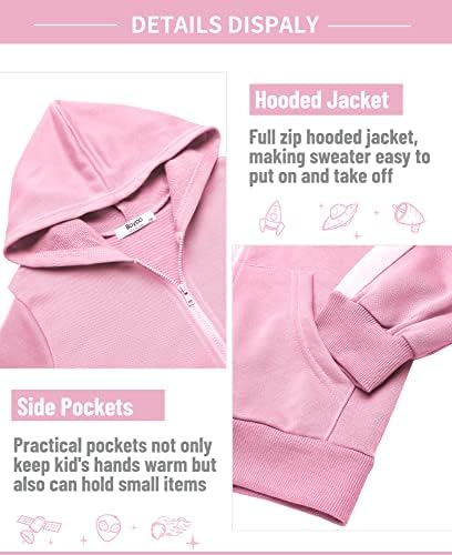 Arshiner Girls Jogger Set 2 Piece Outfits Athletic Tracksuit Zip Up Hoodie Sweatshirt and Sweatpant Sweatsuits for 5-13 Years 6 41vKTh6TCaL. AC