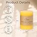 3x4 Inch Yellow Pillar Candles Set of 3 - Decorative Unscented Pillar Candle, Long Burning Dripless Candle for Table Decor, Smokeless Large Pillar Candles for Wedding Table Decor