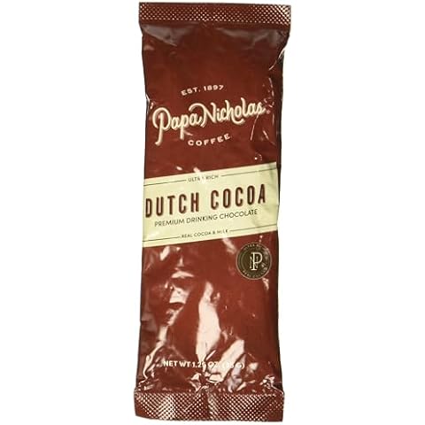 PapaNicholas Coffee Premium Hot Cocoa, Dutch Chocolate, 24/carton Cover
