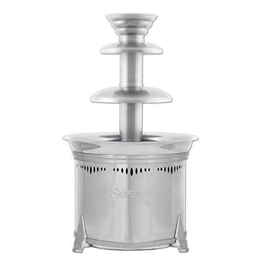 Sephra CF18HR The Legend 19” Semi Commercial Chocolate Fountain, Stainless Steel