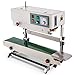 Happybuy Continuous Band Sealer FR-900, Vertical Automatic Continuous Sealing Machine with Digital Temperature Control, Vertical Band Sealer for Bag Films