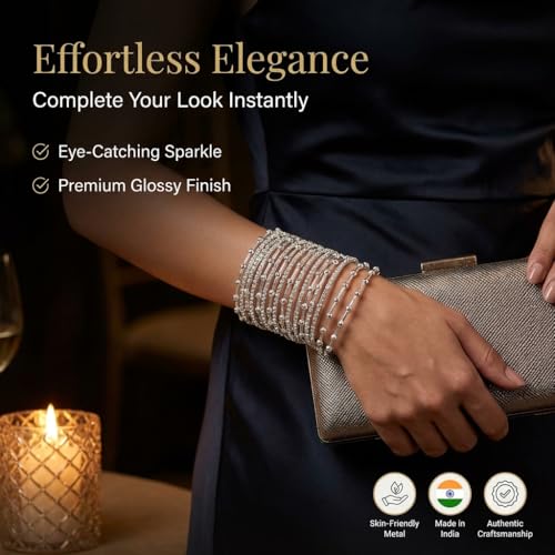 Image of NMII Stylish Glossy Bangle & Bracelet Set for Women & Girls