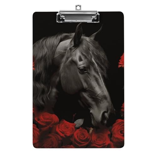 Porte-bloc acrylique A4 avec attache inox durable pour notes et examens