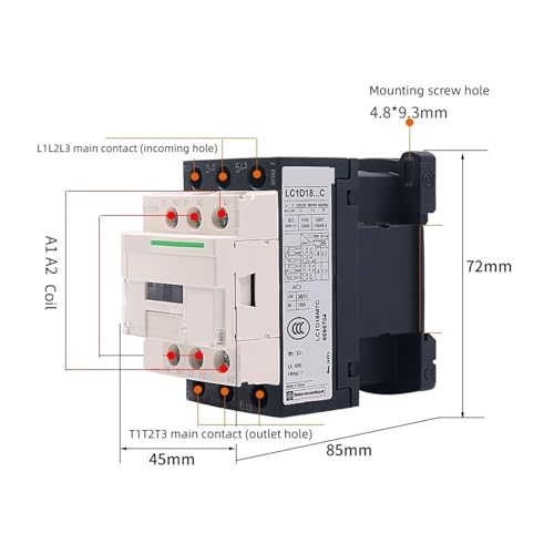 Contacteur CA LC1D32 220V triphasé pour commande moteur - 4