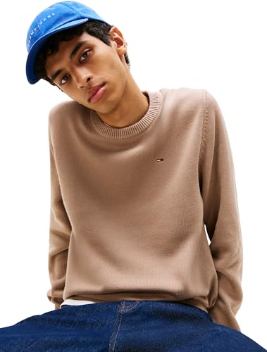Tommy Jeans Herren TJM Slim Sweater EXT Dm0dm21787 Pullover, Brown (Pecan Nut), 4XL Große Größen EU – Ansicht 3