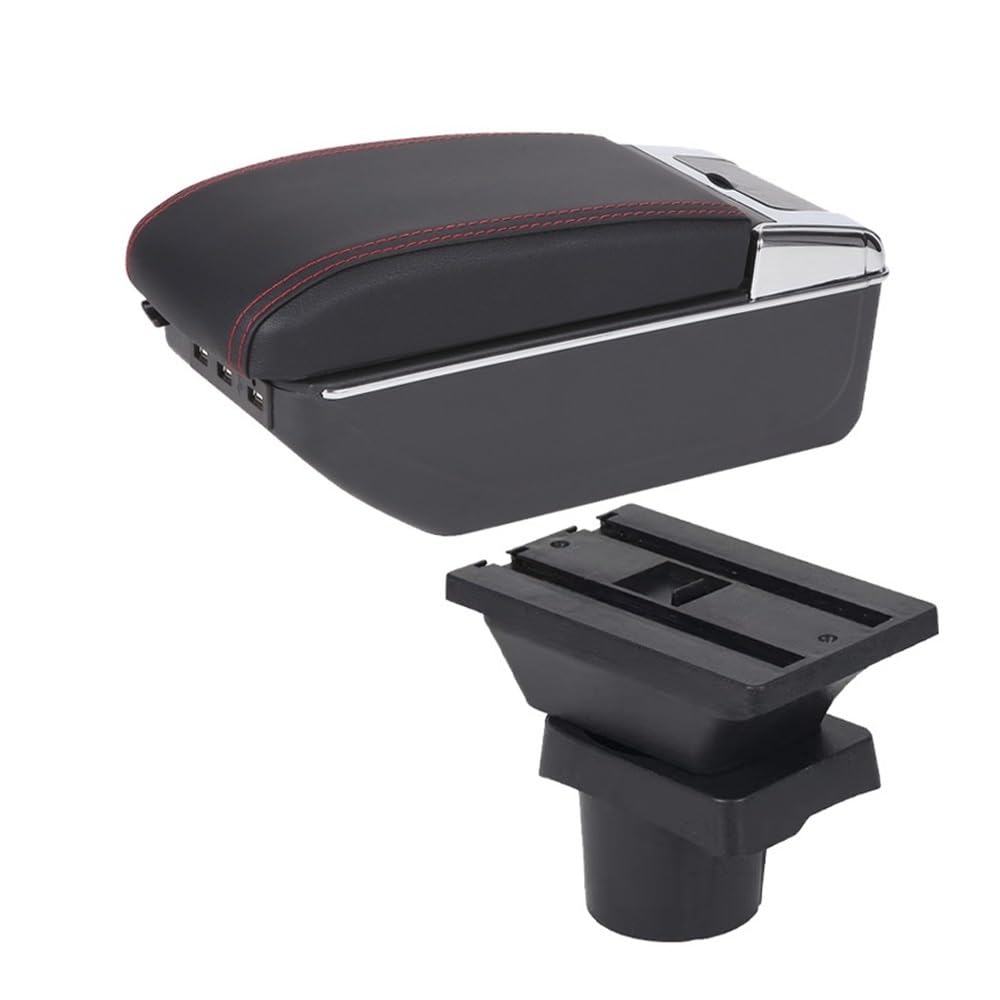 Aierdeyp B1 Black Red 7Usb Car Armrest Box For Vw For Up Car Armrest Box
