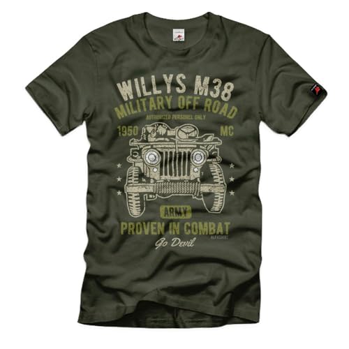 T-shirt Willys M38 MC pour passionné de véhicule militaire et moteur Go Devil