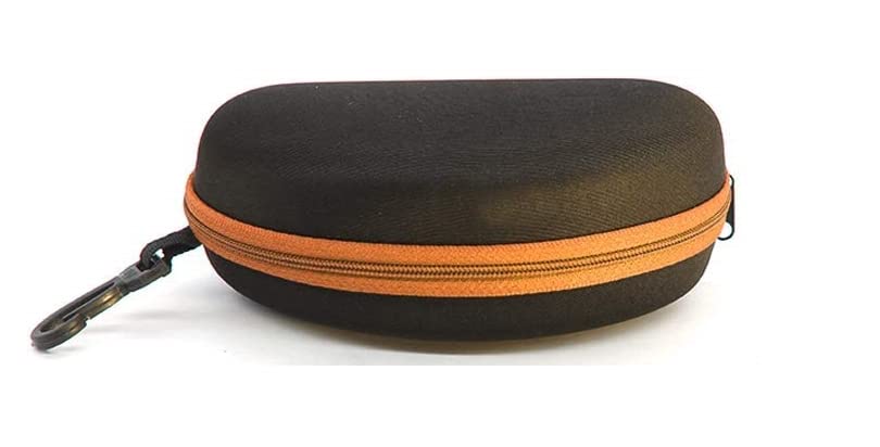 Zipper Hook Cases/Cover/Pouch For Eyewear,Sunglasses,Spectacles & Goggles For Men & Women. (Qty. - 1 Pcs.) (Orange zip)