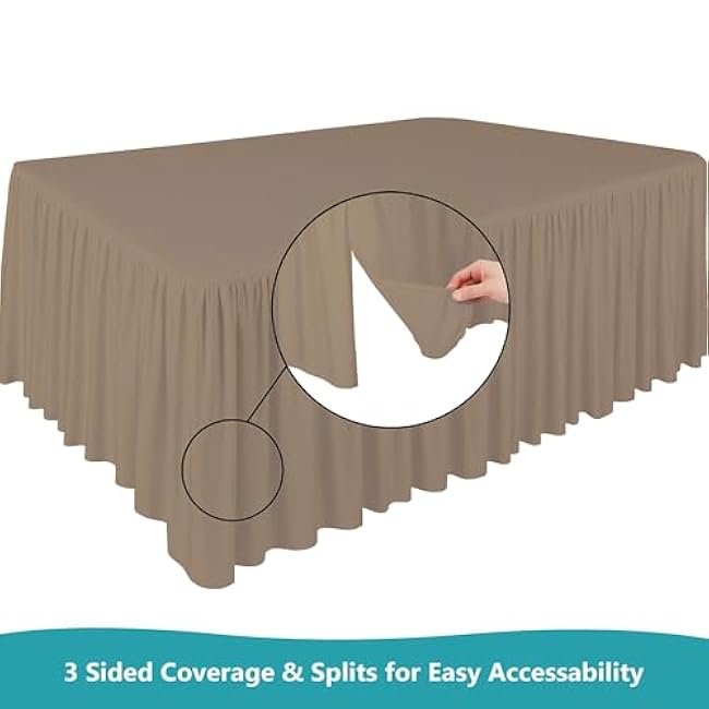 Taupe Crib Bed Skirt, Perfect for Nursery Crib for Boys & Girls with a 14 Drop and Size 28x 52