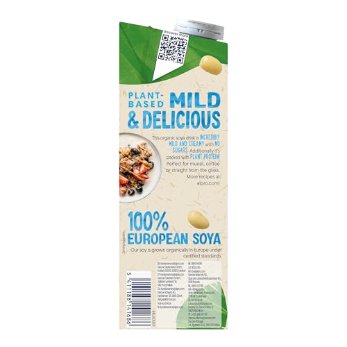 Alpro Bio Soyadrink ohne Zucker – 8 x 1 l