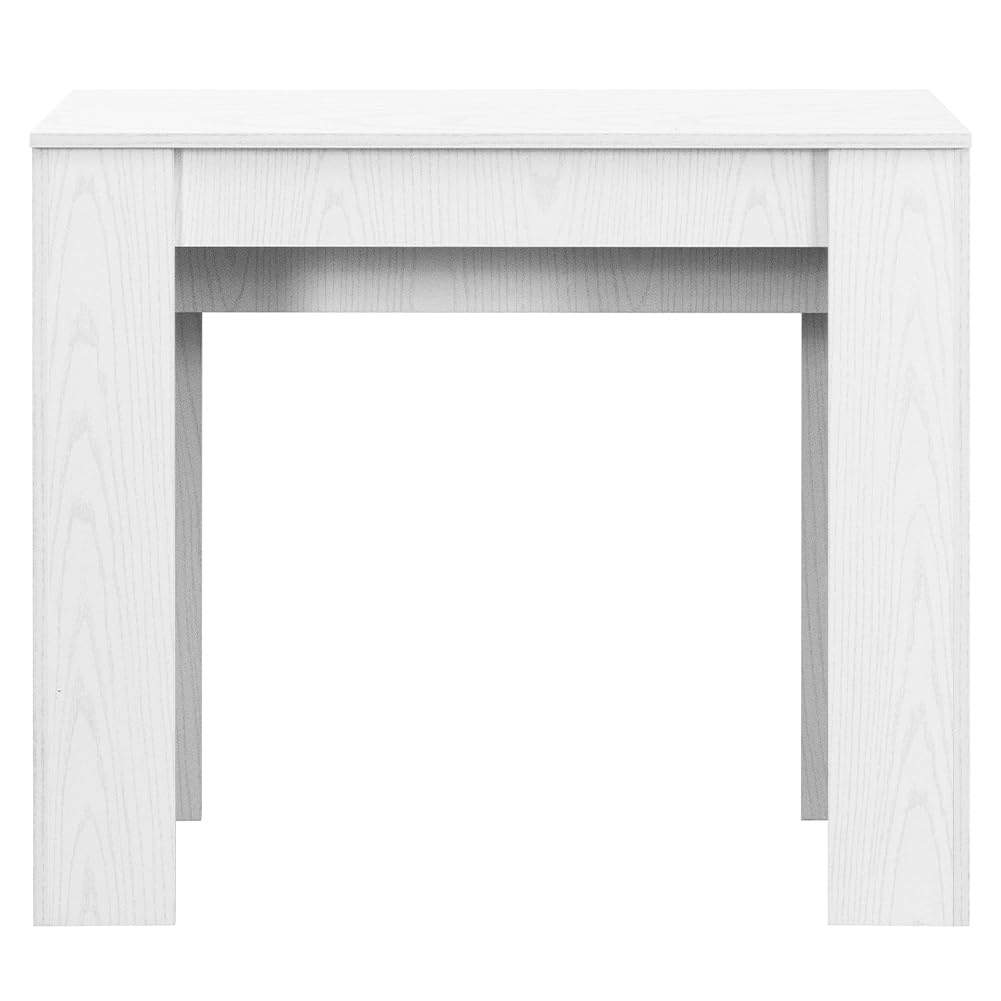 Shally Dogan Tavolo Allungabile per Cucina, Ingresso e Sala da Pranzo, Consolle Salvaspazio Richiudibile da 3 Metri con 5 Pannelli, Design Moderno ed Elegante, Apertura Semplice (Bianco Frassinato)