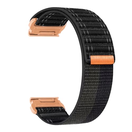20mm/ 22mm/ 26mm Watch Band For Garmin Fenix 5 6 7 8 Pro Sapphire Solar Forerunner 965 955 935 Epix Pro Gen 2 47mm 51mm Quick Fit 20 22 26 Watch Bands Replacement Men Women (Black-Rose Gold Buckle, Quick-fit 22mm) -  EKINGEEK, EKHLW202226
