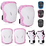 BURSUN Knieschoner Kinder, Verstellbare Knieschützer Ellenbogenschoner Handgelenkschoner, Schoner Schützer Inliner Kinder, Protektorenset für Inliner Skaten Roller Skateboard Rollschuhe
