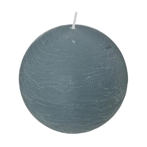 Atmosphera Créateur d'intérieur - Bougie Boule Rustic 10cm Bleu Orage