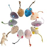 ISMARTEN Catnip Toy, Mouse Plush Toys for Indoor Cats and Kittens, Mice & Animals Chew Toys for Exercise (6 Packs)
