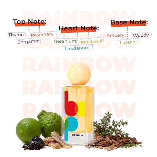 Image of Bop Rainbow Oriental Leather Eau De Parfum 80ml | Long Lasting Unisex Perfume for Man and Woman | Bold Notes of Rosemary, Patchouli & Leather | Premium Perfume Gift for Men & Women