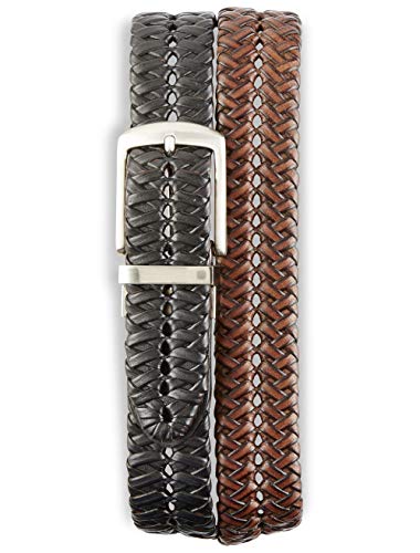 Harbor Bay by DXL Big and Tall Reversible Braided Faux-Leather Belt
