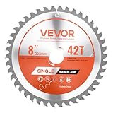 VEVOR Kreissägeblatt (203 mm φ & 42 scharfe Zähne & 2,2 mm Dicke) ideal für Sperrholz OSB Hartholz, kompatibel mit Kreissäge, Sägeblatt aus Legierung mit geräuschreduzierenden Wärmeabzügen