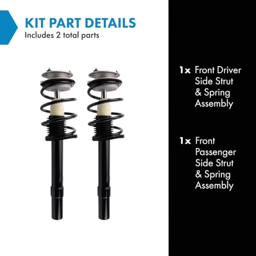 Image of TRQ Front Driver and Passenger Side Strut and Spring Assembly Set | For 04-07 BMW 525i without Dynamic Drive 04-07 530i without Dynamic Drive 08-10 528i