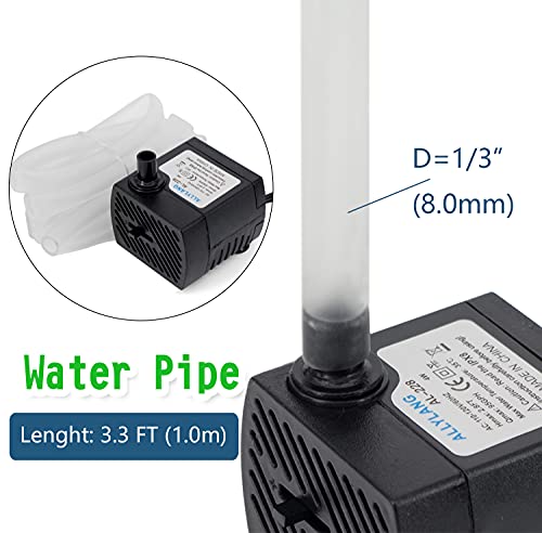 Allylang 2Pcs Mini Submersible Pump, Ultra Quiet Aquarium Circulate Pump (95Gph 4W) For Aquarium Fish Tank, Pet Water Fountain, Tabletop Fountains, Waterfall Features And Hydroponic Systems #TOP1
