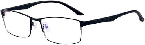 ALWAYSUV Retro Black TR90 - Gafas de miopía de montura completa para miopía y miopía, lentes transparentes para mujereshombres (negro, -1.00, x)