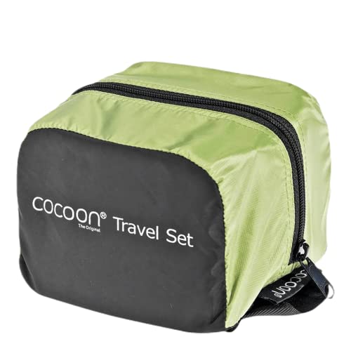 Trousse de toilette Cocoon verte pour éviter les fuites de flacons en voyage