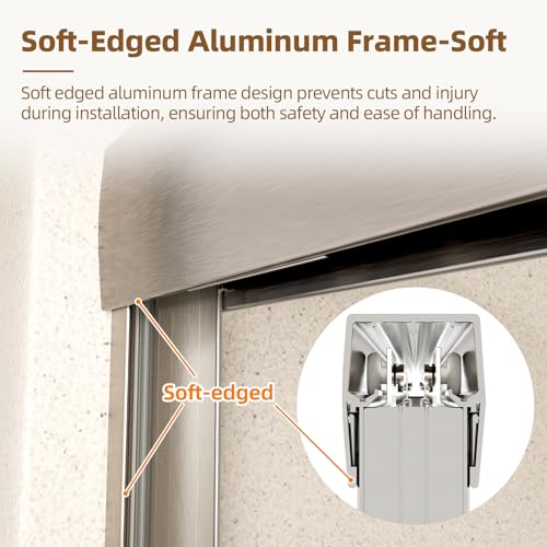 Image of Royal Guard Double Sliding Shower Door,44-48 inch W x 72 inch H,Brush Nickel