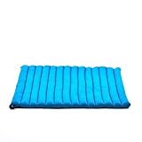 [page_title]-Leewadee Zabuton Rollbare Meditations-Matte Tragbare Sitzmatte Ökologisches Naturprodukt, 69x78x4.5 cm, Kapok, hellblau
