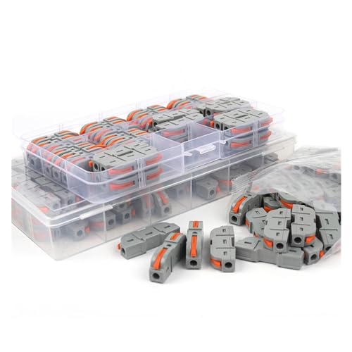 Conector de cable rápido tipo tope y bloque de terminales para empalmes de circuito, 100 piezas 7