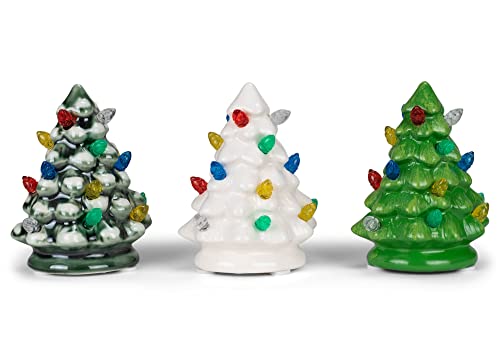 Transpac Y7773 Mini Ceramic Light Up Trees With Display, Set Of 12, Multicolor #TOP1