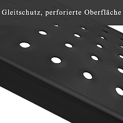ACXIN 2 Stück Auffahrrampe, Antirutsch Verladerampe Laderampen für Motorrad ATV Quad PKW Auto, Max 400 kg Laderampe aus Verzinkter Stahl, 135 x 23 cm (Schwarz)
