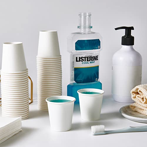 Tv Topvalue 3 Oz Paper Cups [600 Count] Bathroom Cups Disposable, Mouthwash Cups, Espresso Cups, White Paper Cup For Party, Picnic, Travel And Events #TOP2