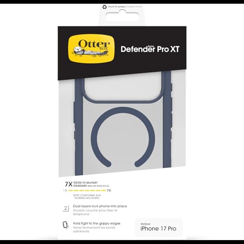 Miniatura 5 de Otterbox Defender Pro XT MagSafe Funda para iPhone 17 Pro, Claro/Azul