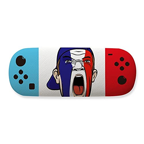 Étui de rangement pour lunettes drapeau France en coque rigide de protection