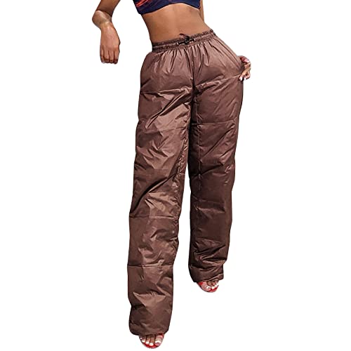 Pantalon en coton chaud femme hiver avec poches polaire L