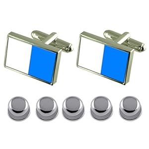 Select Gifts Hemdjurk studs Brescia stad Italië vlag manchetknopen