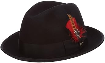 Mens Wool Felt Fedora Hat