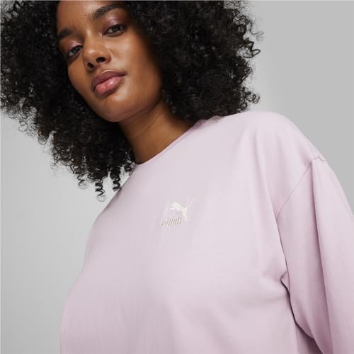 Image of PUMA Mens Better Classics Oversized Logo Crew Neck Short Sleeve Casual Tops Casual