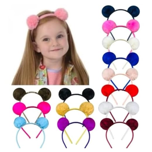 Tiara Infantil Pompom Pelúcia Maria Clara e JP Carinha de Anjo Poliana Forrada Diversas Cores (Amarelo)