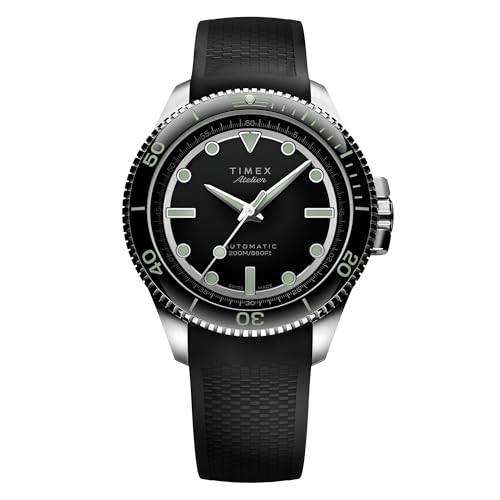 Image of TIMEX Atelier Black Round Dial Mechanical Automatic Men's Watch - TW2Y726004A