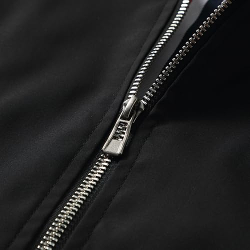 Mens Lightweight Bomber Jacket Casual Windbreaker Zip Up Coat with Pockets for Spring Fall4