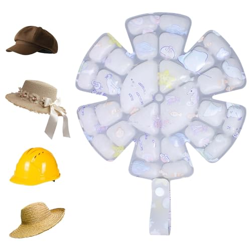 Pack De Hielo Sombrero, Inserto Refrescante Reutilizable Sombrero De Insert Frío Casco Al Aire Libre - Para Mujeres Hombres Paisajistas Ciclistas Atletas Agricultores Pescadores Camping
