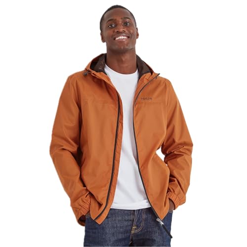 TOG24 Craven Herren Regenjacke Wasserdichte Atmungsaktiv Outdoorjacke Leichte Windjacke Faltbare Regenjacke Für Fahrrad Wandern Lauf Dunkelorange XXL