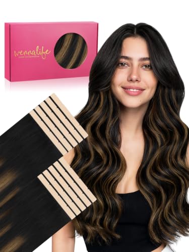 WENNALIFE 3.15 inch Wide Tape in Hair Extensions Human Hair, Tape in Weft