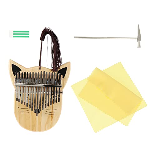 FUNOMOCYA Small Size Pocket Piano 17 Key Thumb Piano Set Wood Kalimba Mbira for Boys and Girls Adults for Family Friends